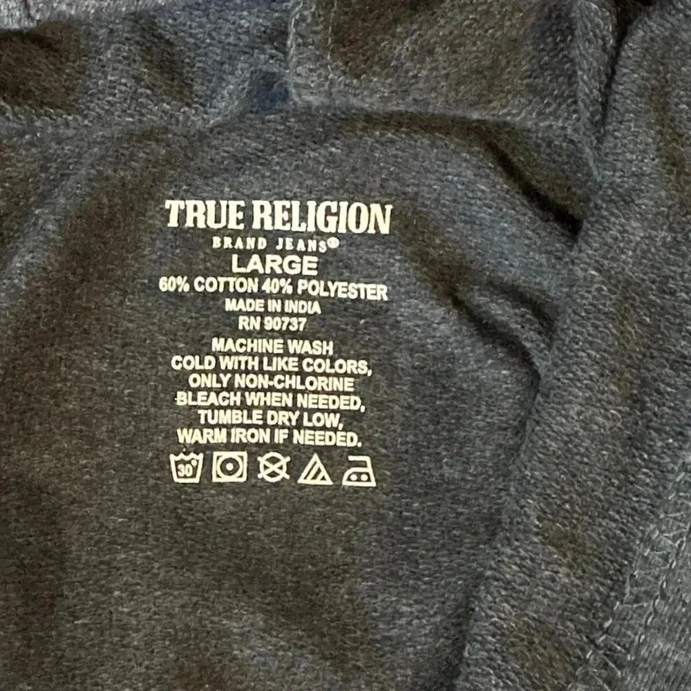 NWT True Religion Navy‎ Blue Pullover Hoodie.